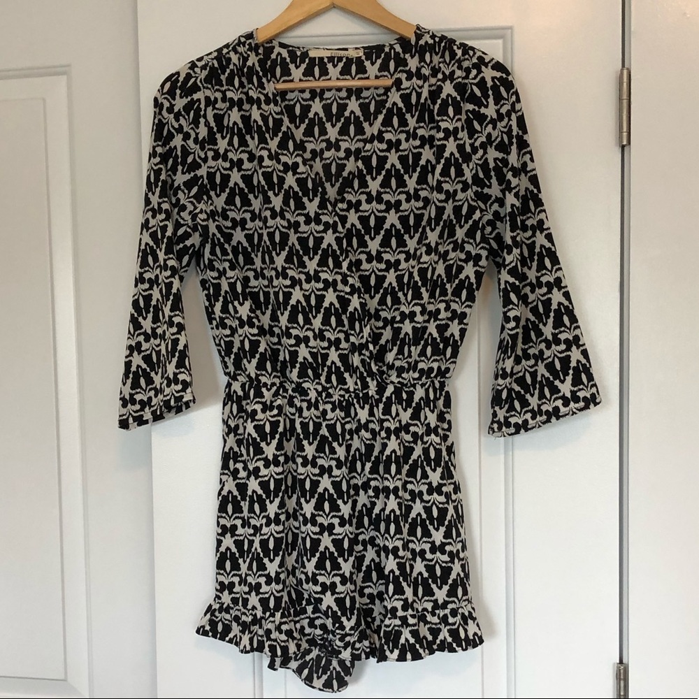 Black and white romper